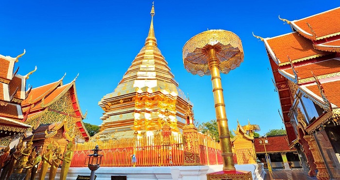 Ngôi chùa Doi Suthep với thiết kế lộng lẫy, nguy nga